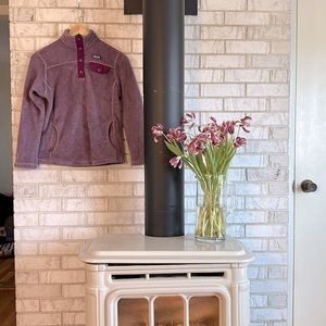 Girls Patagonia Re-Tool Snap-T Fleece Pullover - size 12 (L) - Purple